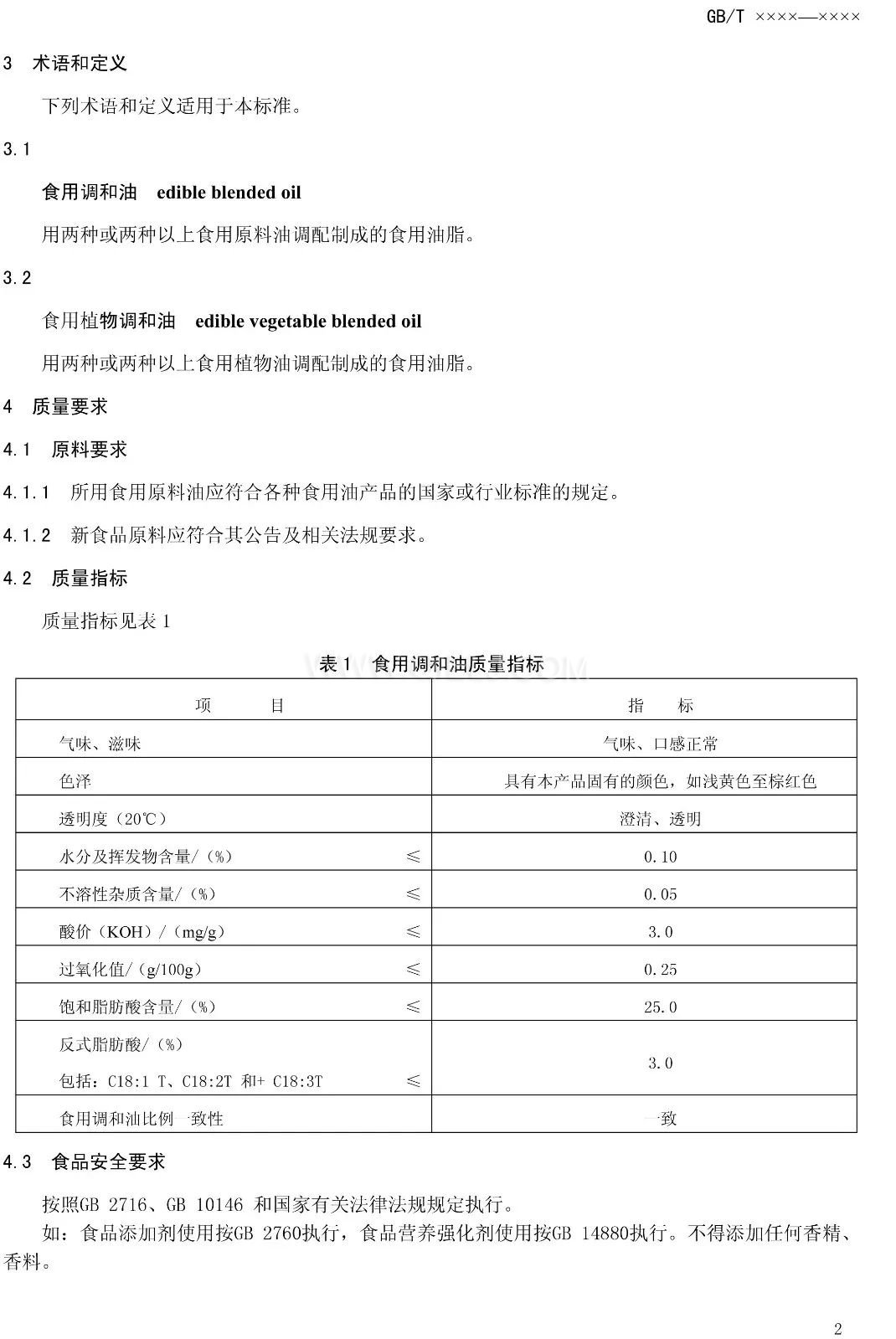 征求《食用調(diào)和油》國家標(biāo)準(zhǔn)意見的通知(圖4)