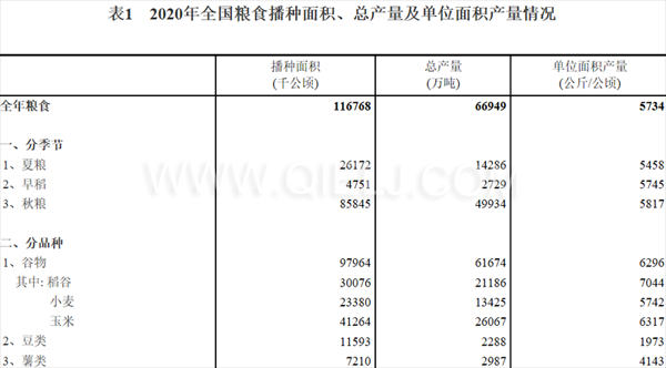 糧食生產(chǎn)再獲豐收，2020年全國(guó)糧食總產(chǎn)量為1339000000000斤！(圖1)